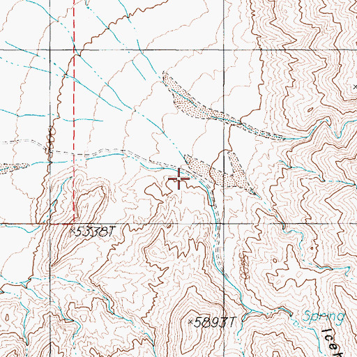 Topographic Map of Icehouse Canyon, NV