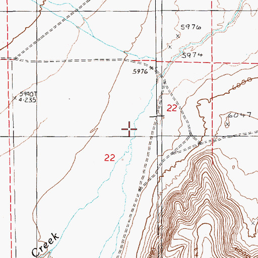 Topographic Map of Little Smoky Valley, NV