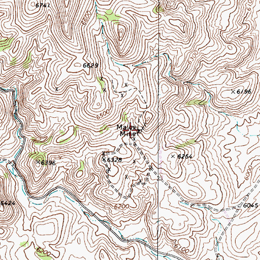 Topographic Map of Maloy Mine, NV