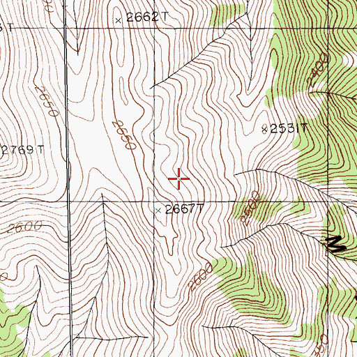 Topographic Map of Medicine Range, NV