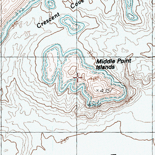 Topographic Map of Middle Point Islands, NV