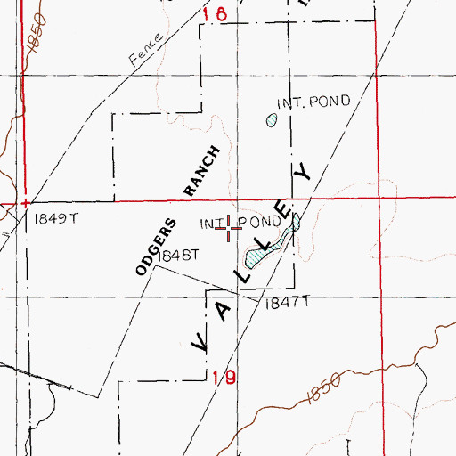 Topographic Map of Odgers Ranch Indian Reservation (historical), NV