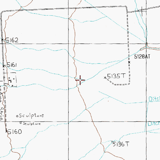 Topographic Map of Pine Creek, NV