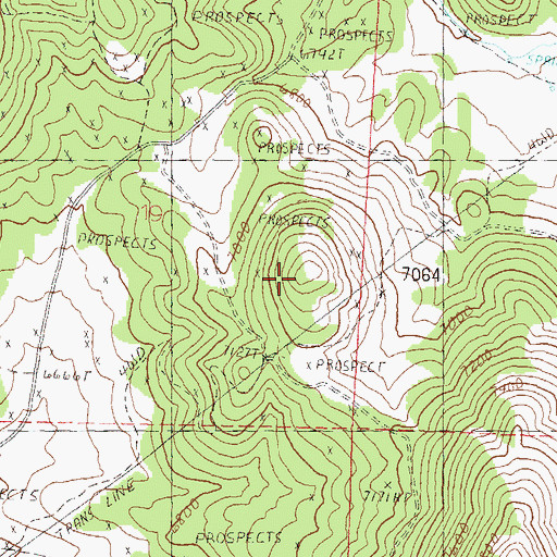 Topographic Map of Pine Nut Mountains, NV