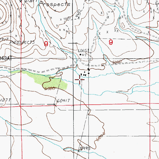 Topographic Map of Quarter Circle S Ranch, NV
