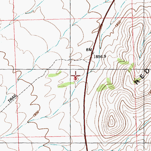 Topographic Map of Red Knoll, NV
