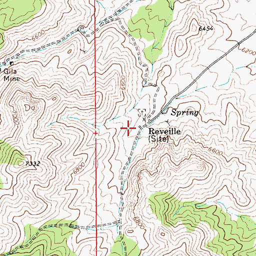 Topographic Map of Reveille (historical), NV