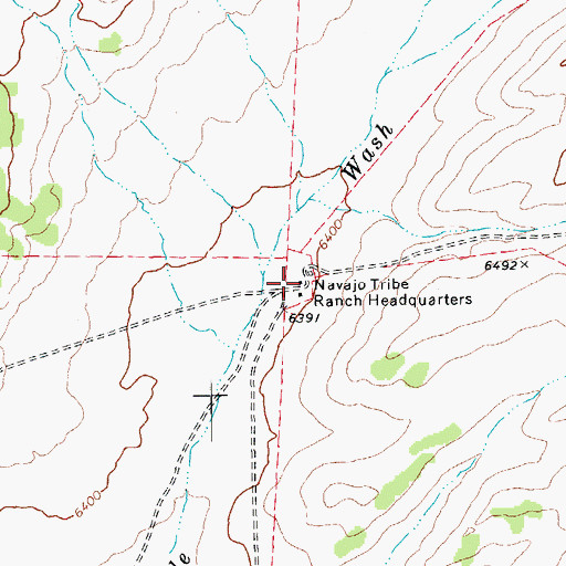 Topographic Map of Navajo Tribe Ranch Headquarters, AZ