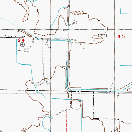 Topographic Map of S-One Canal, NV