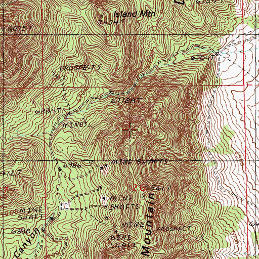 Topographic Map of Silverado Mountain, NV