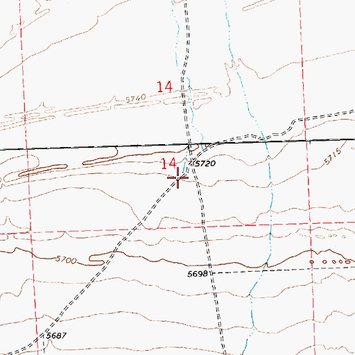 Topographic Map of Sixmile Creek, NV
