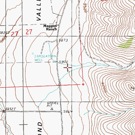 Topographic Map of Threemile Canyon, NV