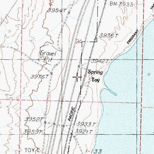 Topographic Map of Toy (historical), NV