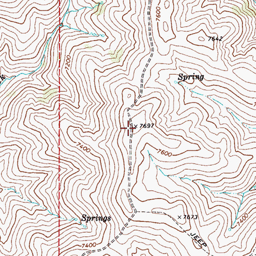 Topographic Map of Tuscarora Mountains, NV