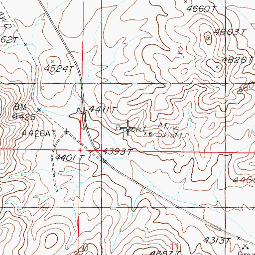 Topographic Map of Belle Claims, NV