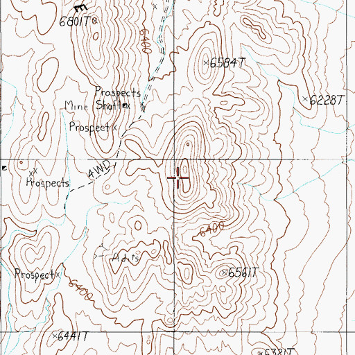 Topographic Map of East Ridge, NV