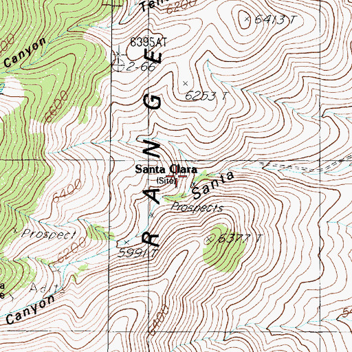 Topographic Map of Santa Clara (historical), NV