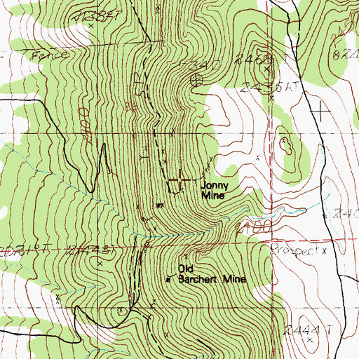 Topographic Map of Jonny Mine, NV