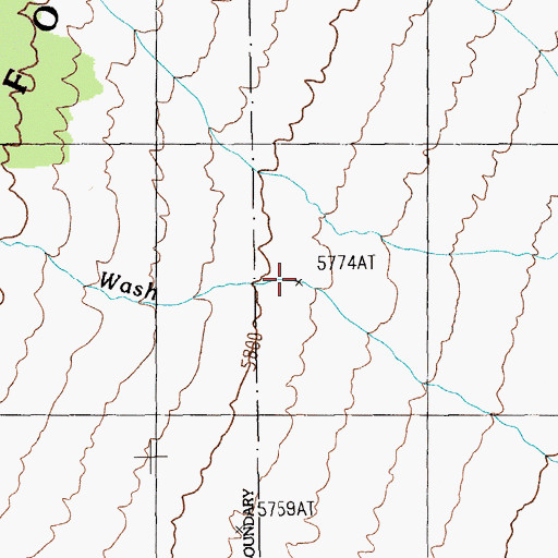 Topographic Map of Dry Wash, NV