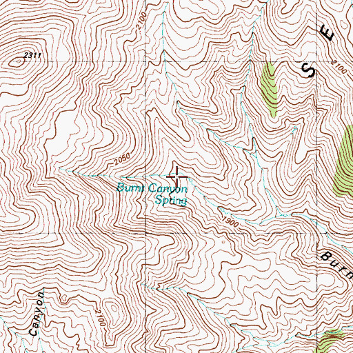 Topographic Map of Burnt Canyon Spring, NV