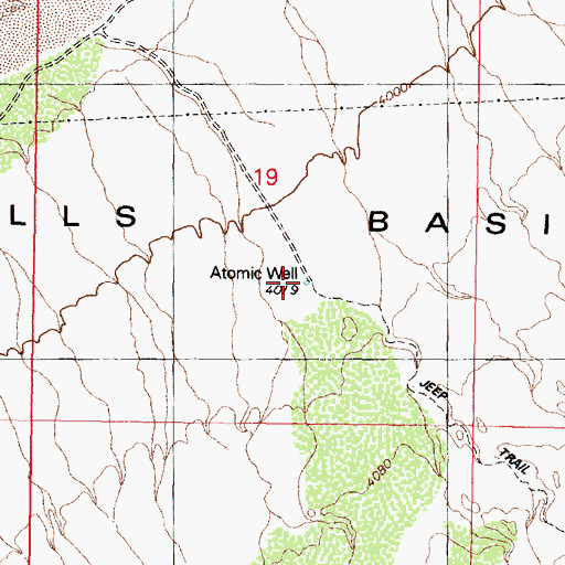 Topographic Map of Atomic Well, NV