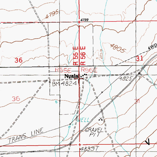 Topographic Map of Sharp Ranch, NV
