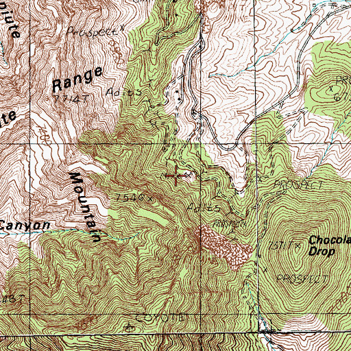 Topographic Map of Y-Z Mine, NV