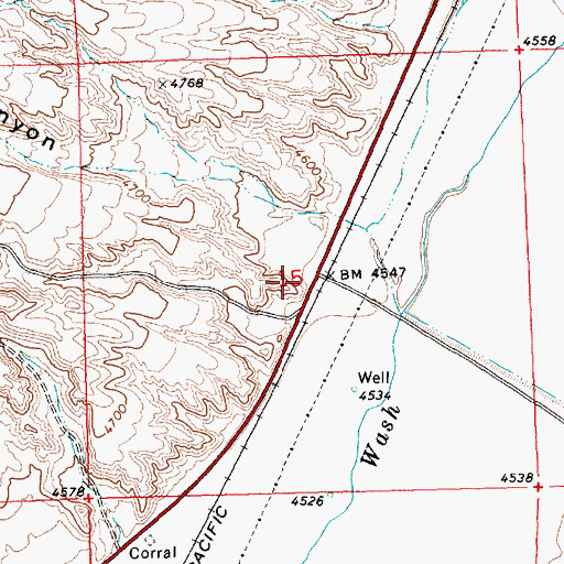 Topographic Map of Peck (historical), NV