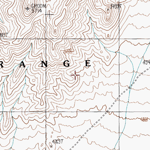 Topographic Map of Miner Spring, NV