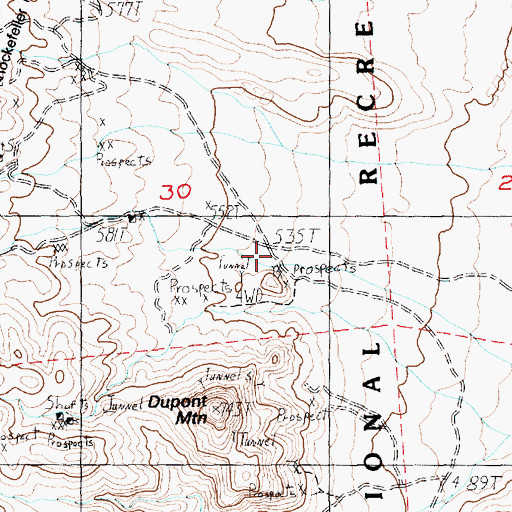 Topographic Map of Camp Dupont (historical), NV