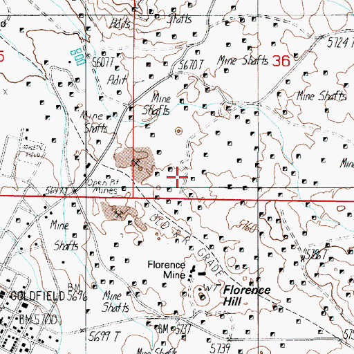 Topographic Map of Jumbotown (historical), NV