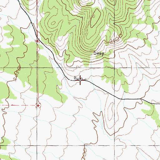 Topographic Map of Butte Station (historical), NV