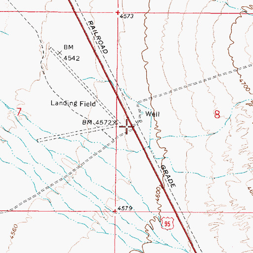 Topographic Map of Coaldale (historical), NV