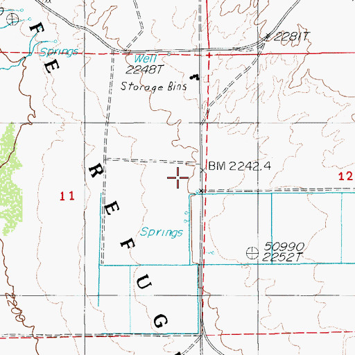 Topographic Map of Davis Ranch, NV