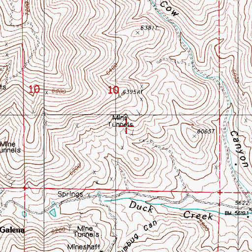 Topographic Map of Trinity Mine, NV