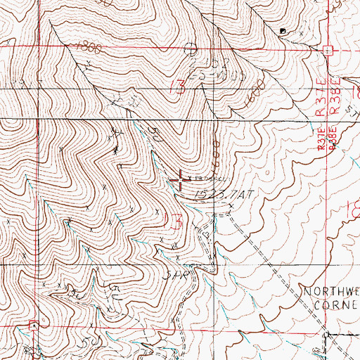 Topographic Map of Winnemucca Mine, NV