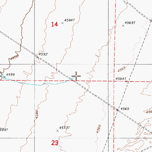 Topographic Map of Little Cottonwood Creek, NV
