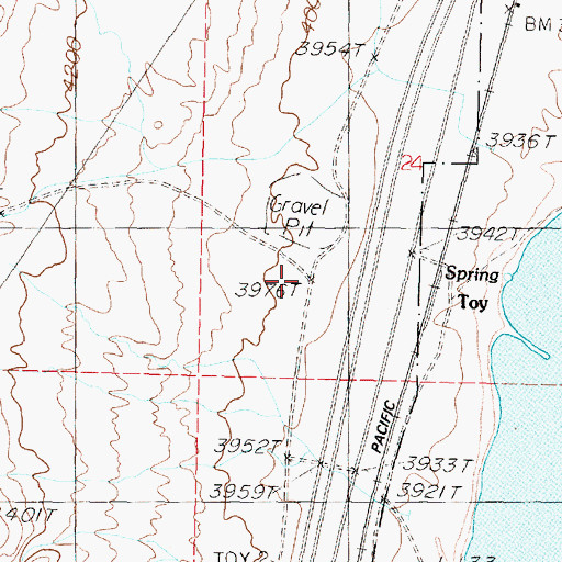 Topographic Map of Browns Station (historical), NV