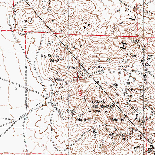 Topographic Map of Royal Blue Mining Company, NV