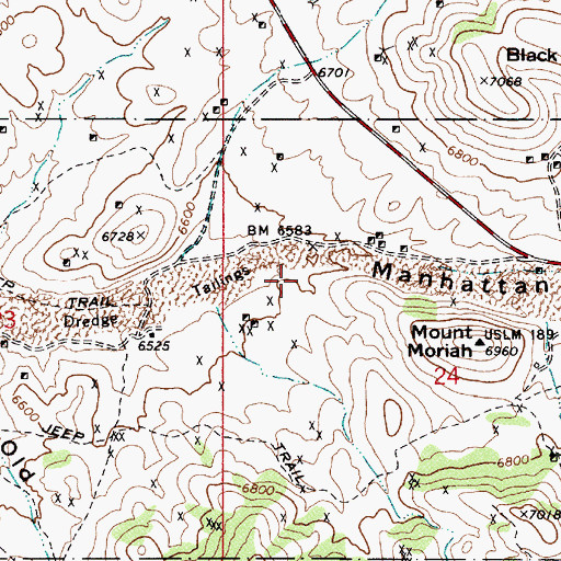 Topographic Map of Central (historical), NV