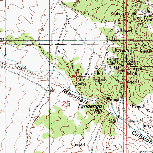 Topographic Map of Rundberg Lower Tunnel, NV