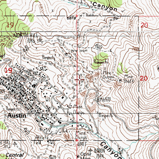 Topographic Map of Magnolia Incline, NV