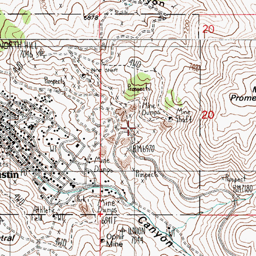 Topographic Map of Silver Wedge Incline, NV