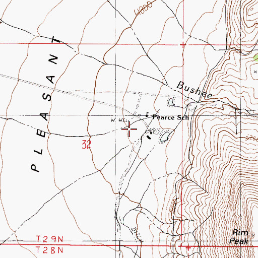 Topographic Map of Meyer Ranch, NV