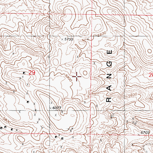 Topographic Map of Bovard Mining District, NV