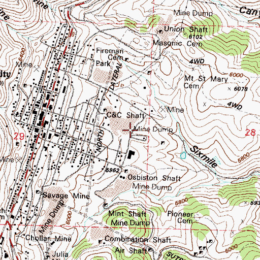 Topographic Map of Ogden Mill (historical), NV