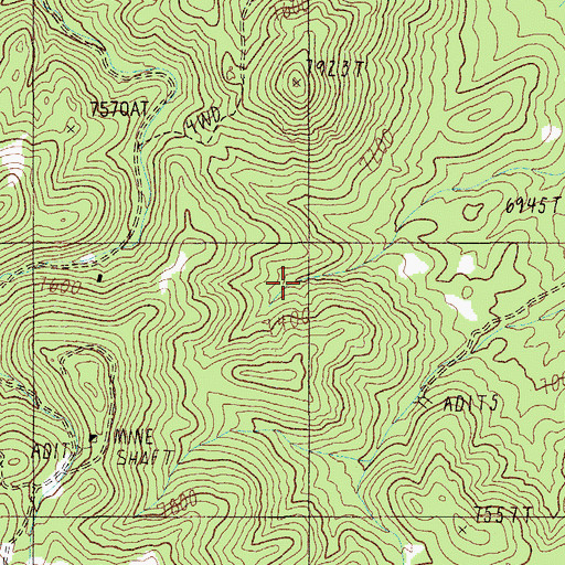 Topographic Map of Eden Mining District, NV