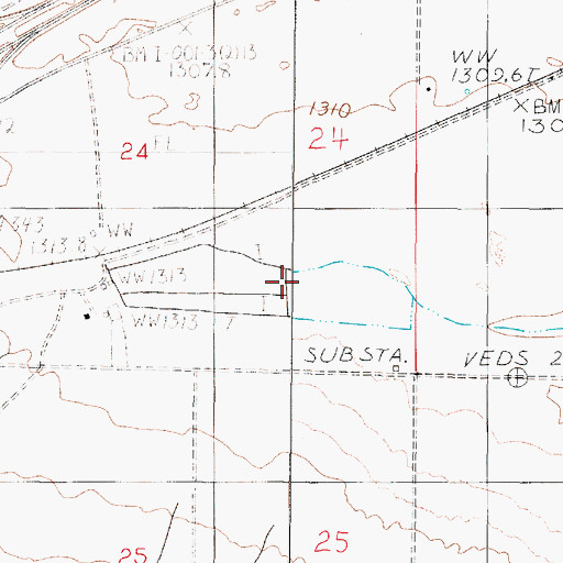 Topographic Map of Clear Creek, NV