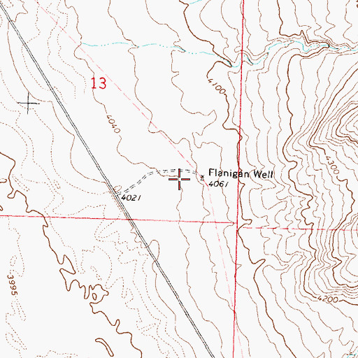 Topographic Map of Flanigan Well, NV