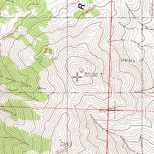 Topographic Map of Fox Range, NV